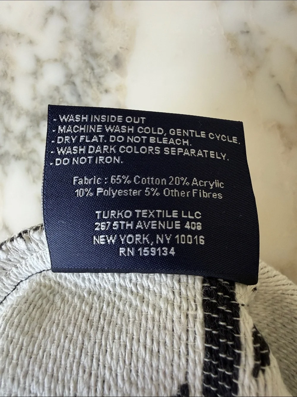 NWT Brooks Brothers Black and White Pattern Accent Pillow Cover